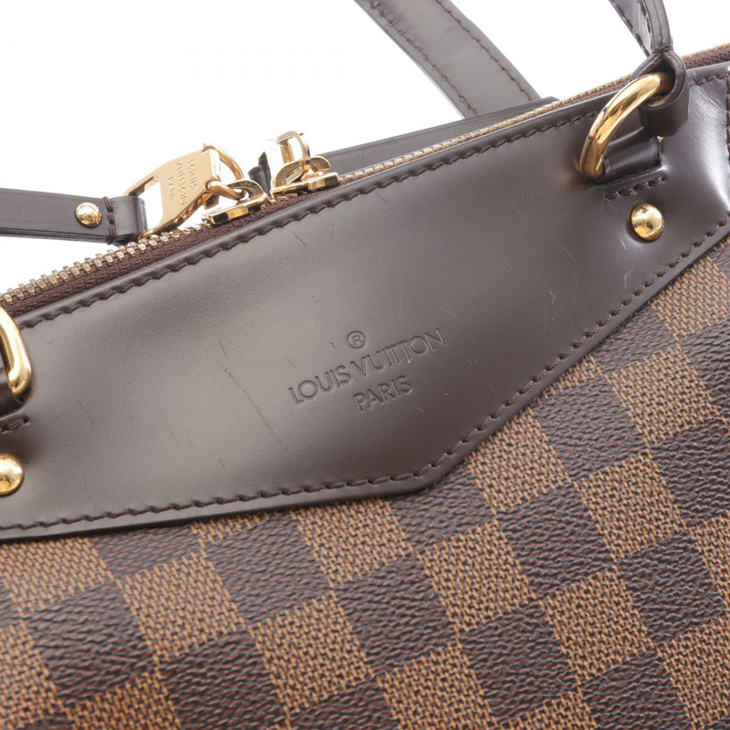 LOUIS VUITTON Westminster 小號手提包 N41102 Damier 皮革 Ebene 二手 LV-11