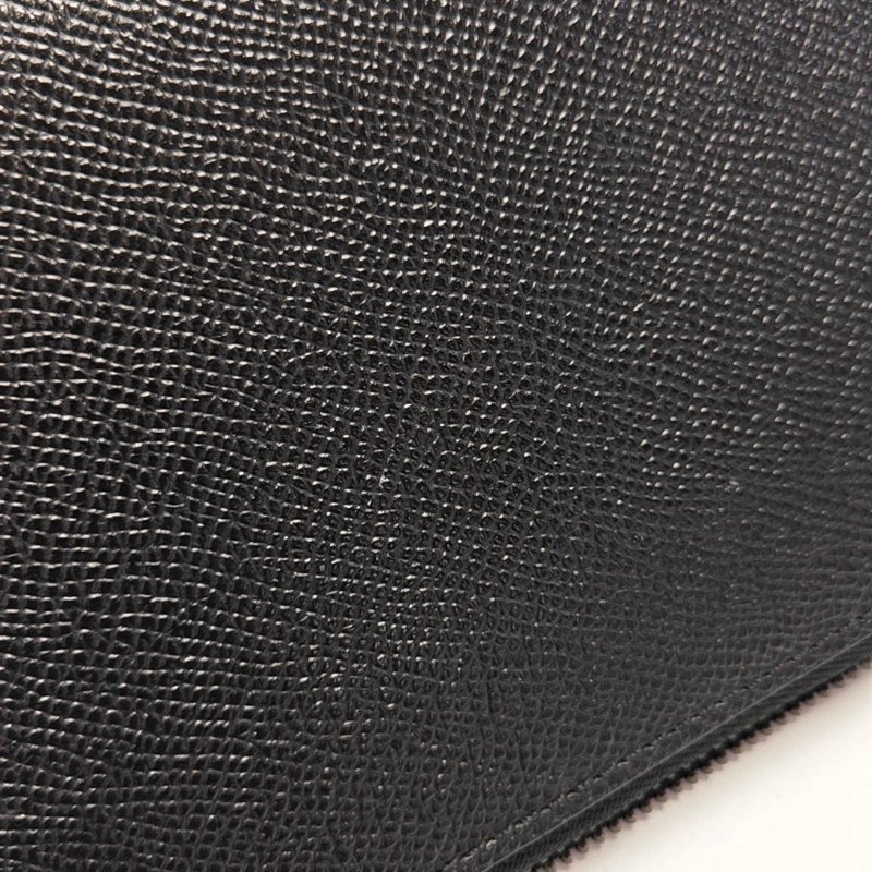 BURBERRY 黑色牛皮錢包 銀色五金 9.8新-7