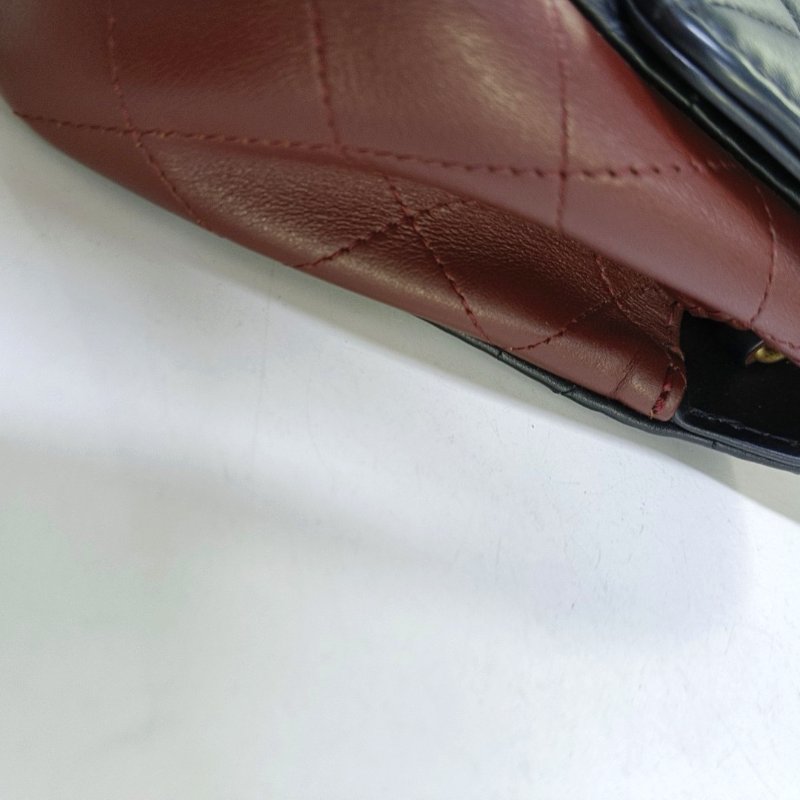 CHANEL CLASSIC FLAP小號黑色牛皮菱格紋絎縫單肩包斜挎包 金色五金 30開-11