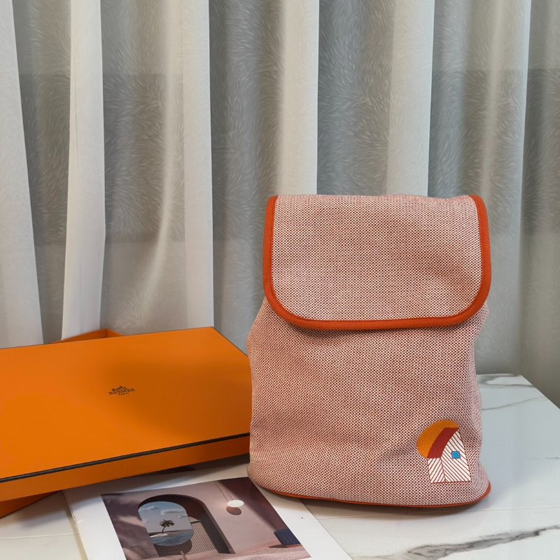 HERMES Les Cabanes後背包 - 橘-0