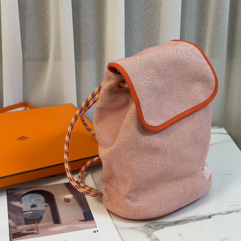 HERMES Les Cabanes後背包 - 橘-2