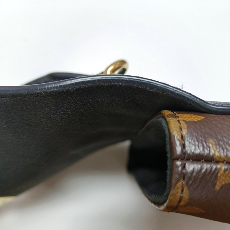 LOUIS VUITTON LOCKY BB棕色塗層帆布老花鎖頭包單肩包手提包斜挎包 金色五金 可拆卸肩帶-9