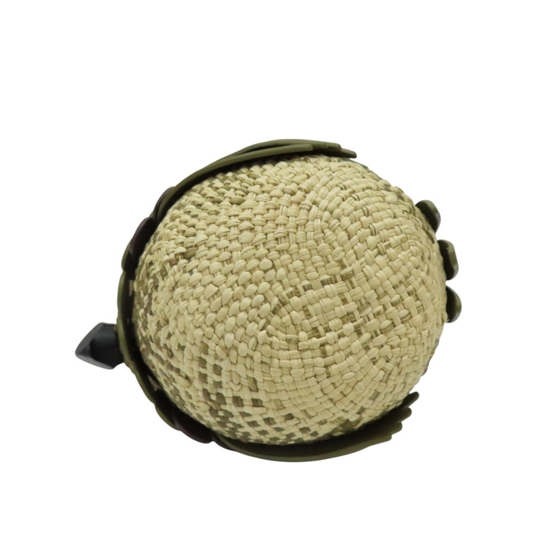 Paula's Ibiza 綠色 拉菲草編織 牛皮 Bird Iraca 肩背包【LOEWE 羅威】-3