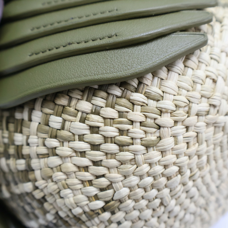 Paula's Ibiza 綠色 拉菲草編織 牛皮 Bird Iraca 肩背包【LOEWE 羅威】-11