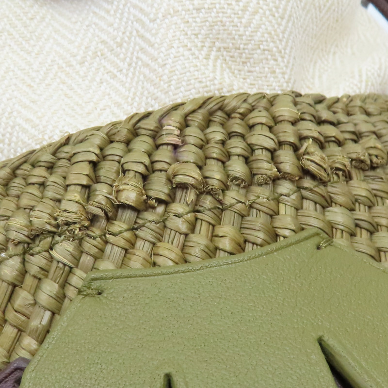 Paula's Ibiza 綠色 拉菲草編織 牛皮 Bird Iraca 肩背包【LOEWE 羅威】-15