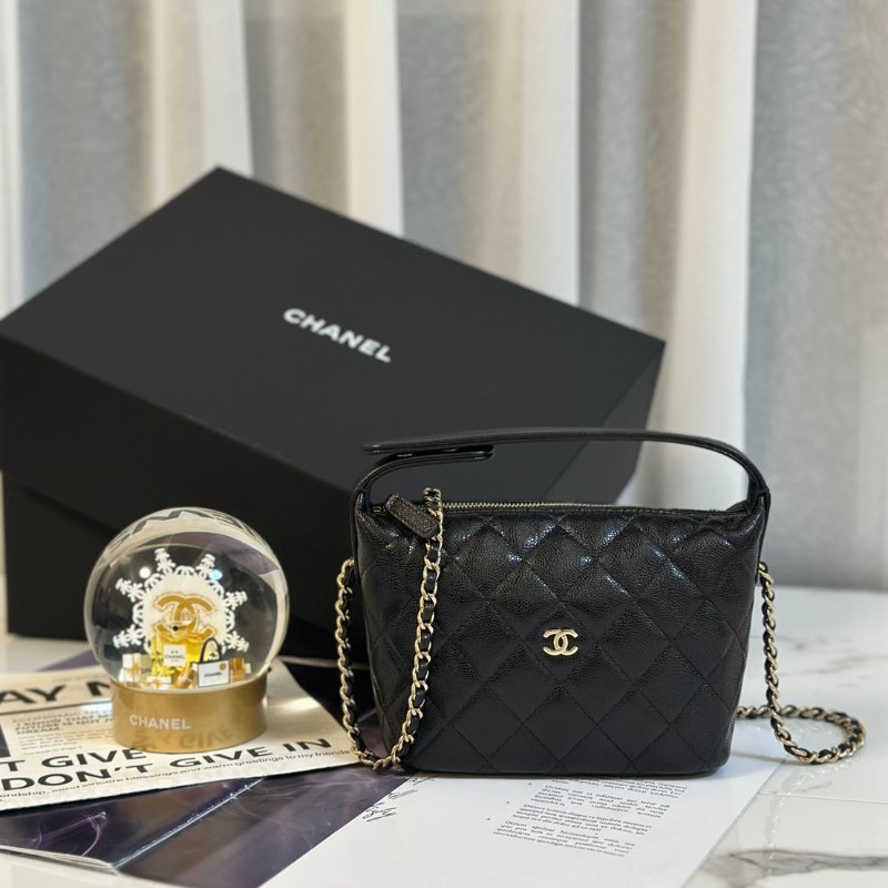 CHANEL Hobo飯盒包 - 黑金-0