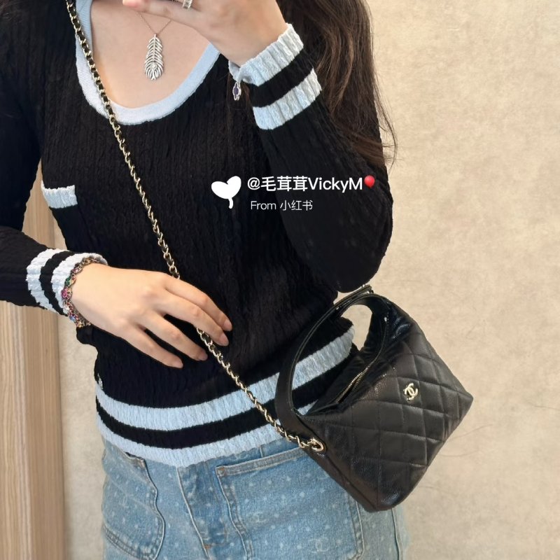 CHANEL Hobo飯盒包 - 黑金-1