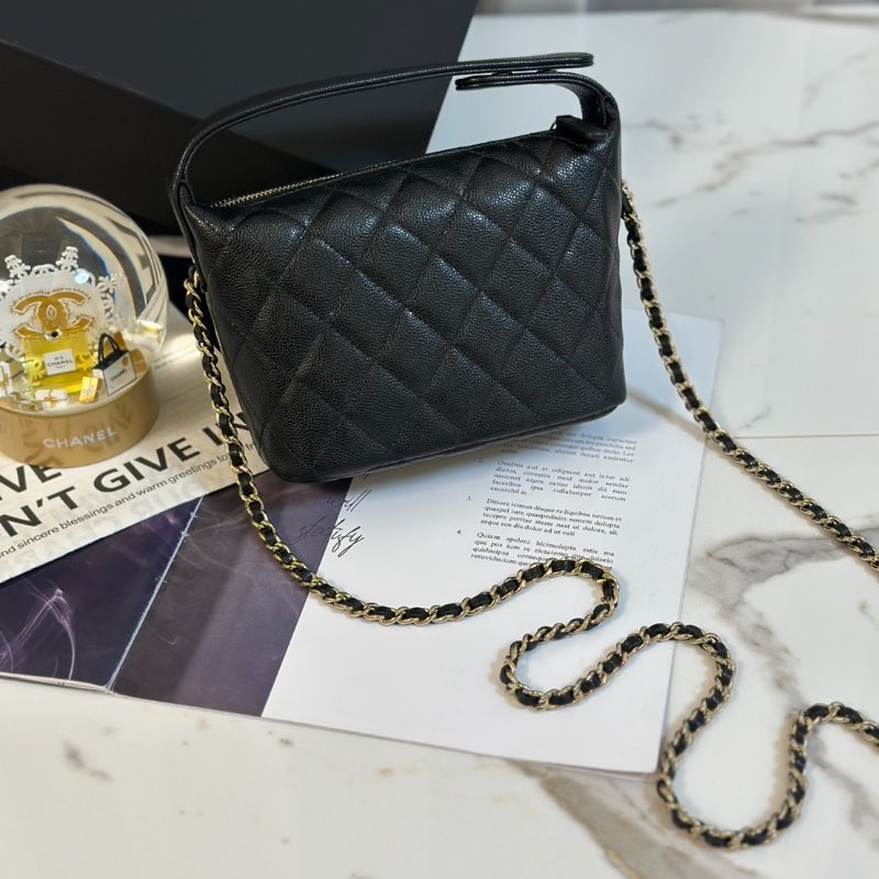 CHANEL Hobo飯盒包 - 黑金-7