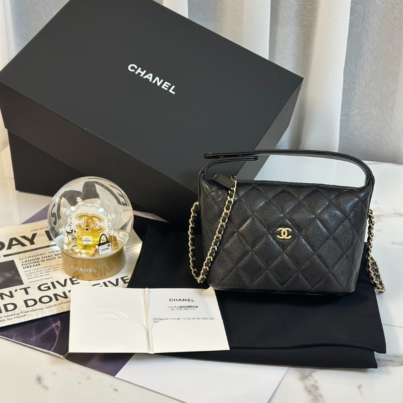 CHANEL Hobo飯盒包 - 黑金-8