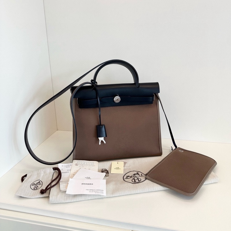 ✨Hermes Herbag31 大象灰靛藍色銀扣 98新以上🆕-2