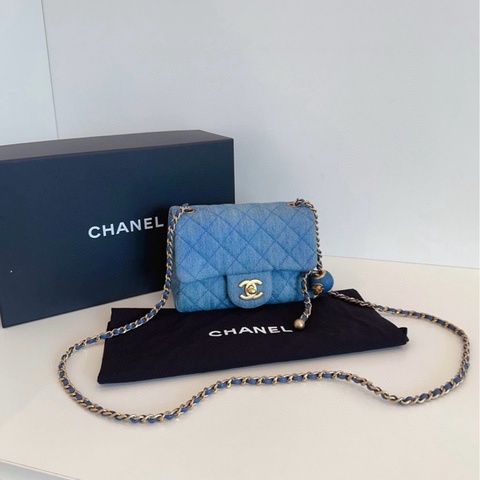 【98新以上🆕】Chanel 芯片爆款🔥牛仔 金球方胖子 鏈條包 斜挎包