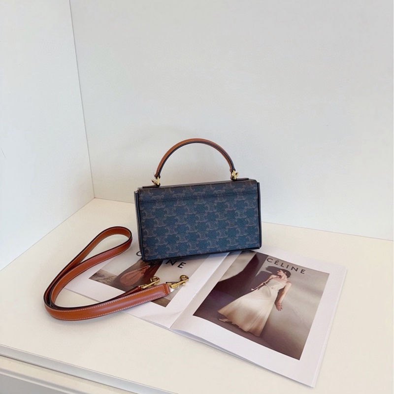 ✨Celine Box triomphe 老花凱旋門金扣 復古高級🐿️-4