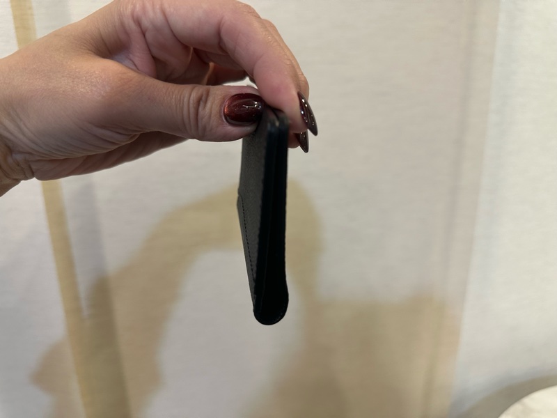 LV 黑灰漸層棋盤格對開5卡卡夾M14928-5