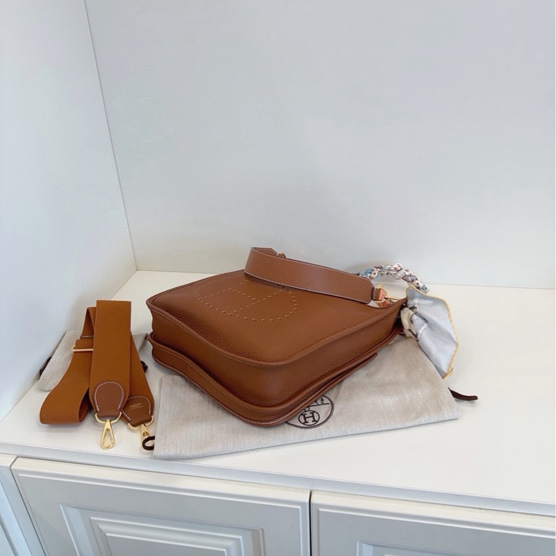 【99新🆕】Hermes 金棕色金扣Evelyne 29依芙琳 B刻 單肩包-5