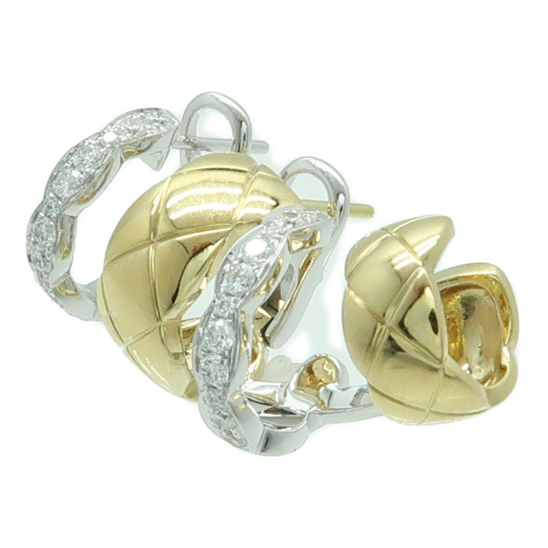 CHANEL 18K黃金Coco Crush鑽石耳環-1