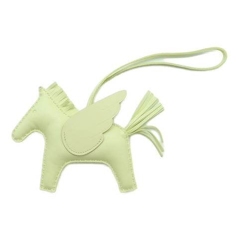 HERMES Milo皮革Rodeo Pagase MM掛飾Jaune Milton