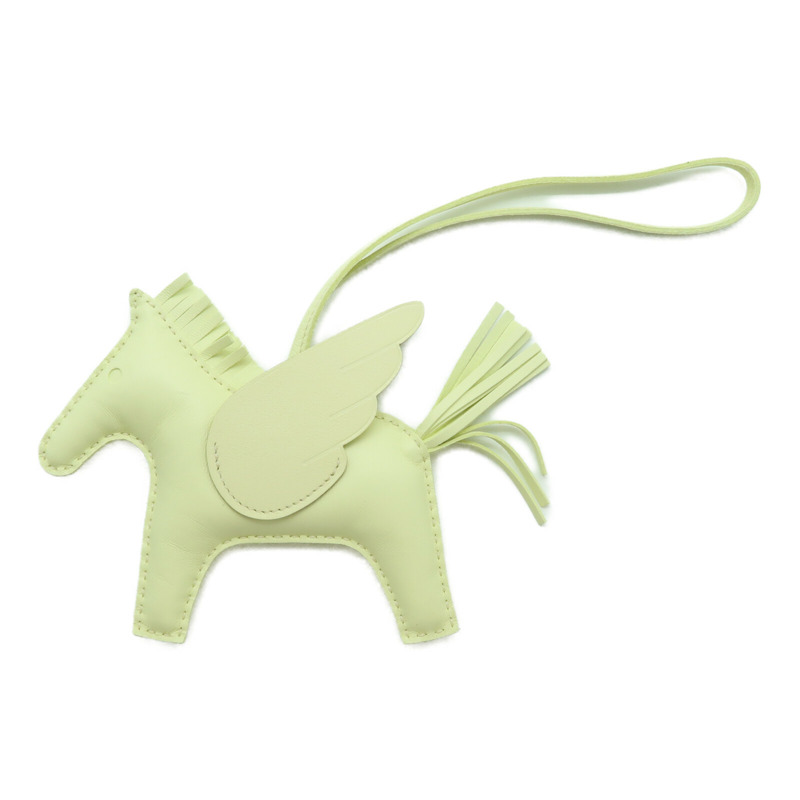 HERMES Milo皮革Rodeo Pagase MM掛飾Jaune Milton-0