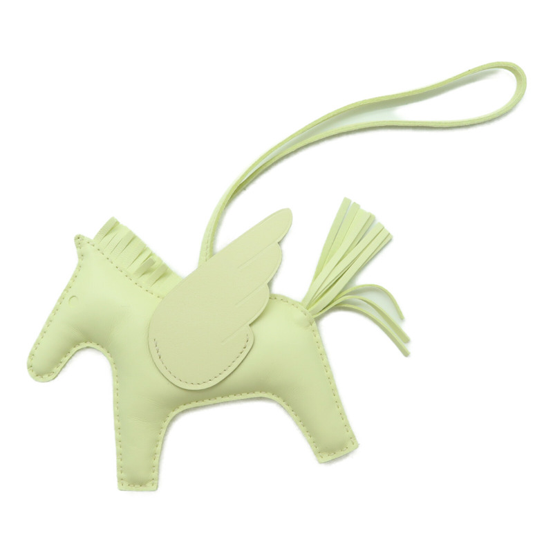 HERMES Milo皮革Rodeo Pagase MM掛飾Jaune Milton-3