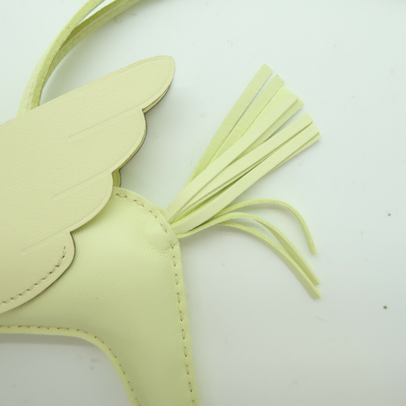 HERMES Milo皮革Rodeo Pagase MM掛飾Jaune Milton-4