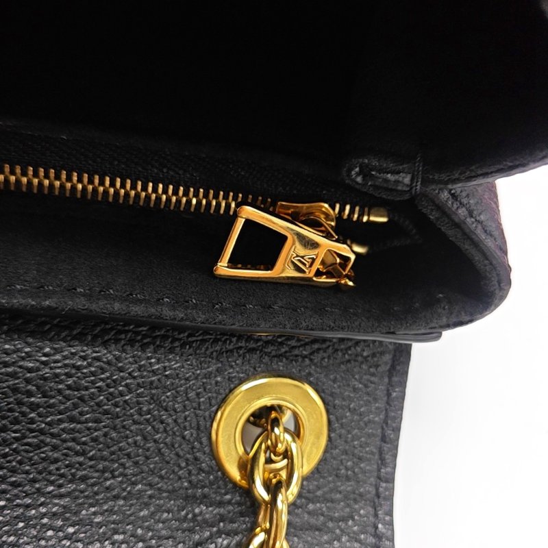 LOUIS VUITTON VAVIN 小 號黑色牛皮老花壓紋單肩包斜挎包 金色五金-12