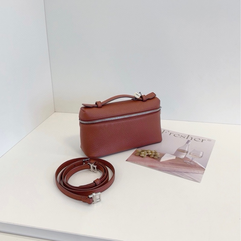 【99新🆕】LP Loro Piana Pocket L19飯盒包 🍁美拉德磚紅色 斜挎包手提包-1