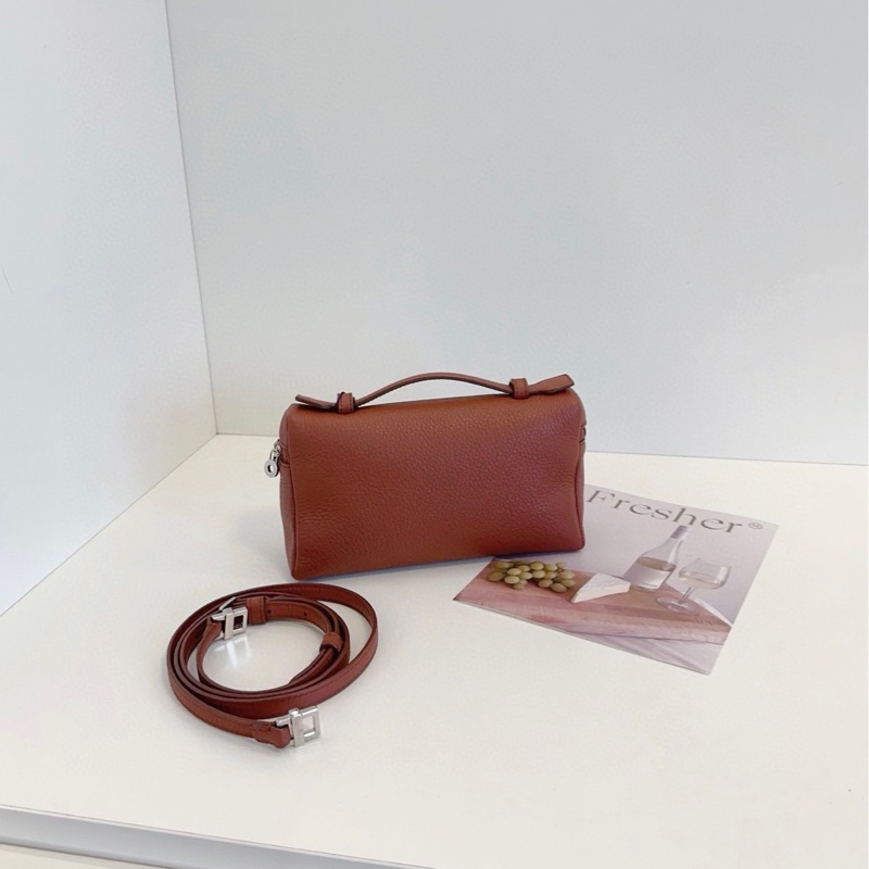 【99新🆕】LP Loro Piana Pocket L19飯盒包 🍁美拉德磚紅色 斜挎包手提包-2