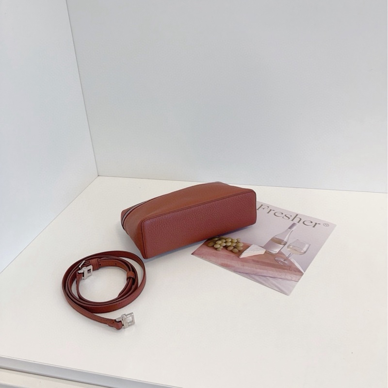 【99新🆕】LP Loro Piana Pocket L19飯盒包 🍁美拉德磚紅色 斜挎包手提包-4