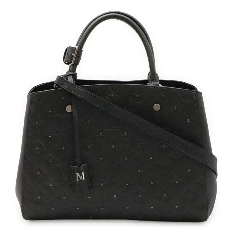 路易威登 Monogram Empreinte Montaigne MM 手提包/肩背包，黑色 (M50665)-1