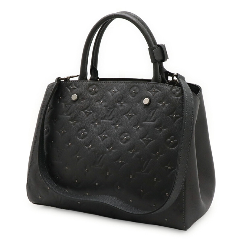 路易威登 Monogram Empreinte Montaigne MM 手提包/肩背包，黑色 (M50665)-2