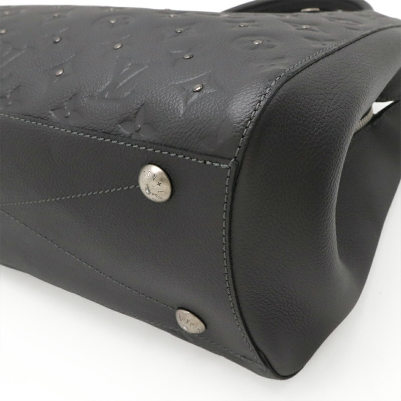 路易威登 Monogram Empreinte Montaigne MM 手提包/肩背包，黑色 (M50665)-3