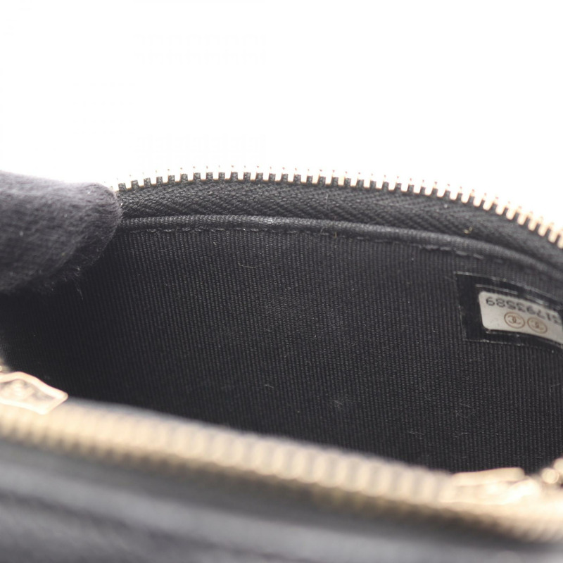 香奈兒 (CHANEL) Matelasse 鏈條肩背包，粒面小牛皮，黑色，二手，女士，金色五金 CC-5