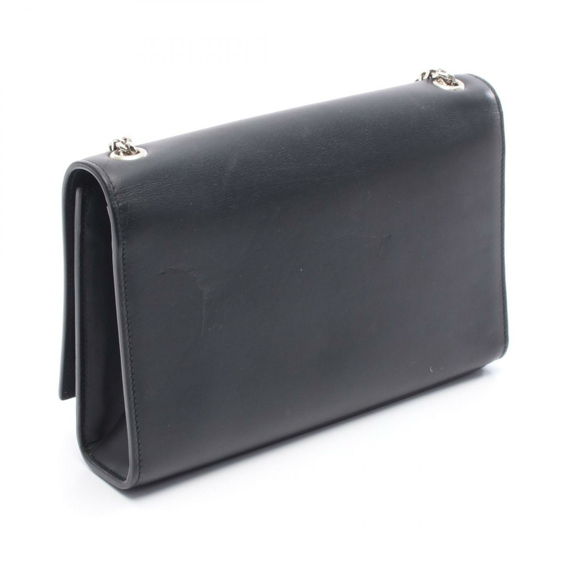 SAINT LAURENT PARIS Kate Monogram 鏈條單肩包 354119 黑色皮革 二手-1