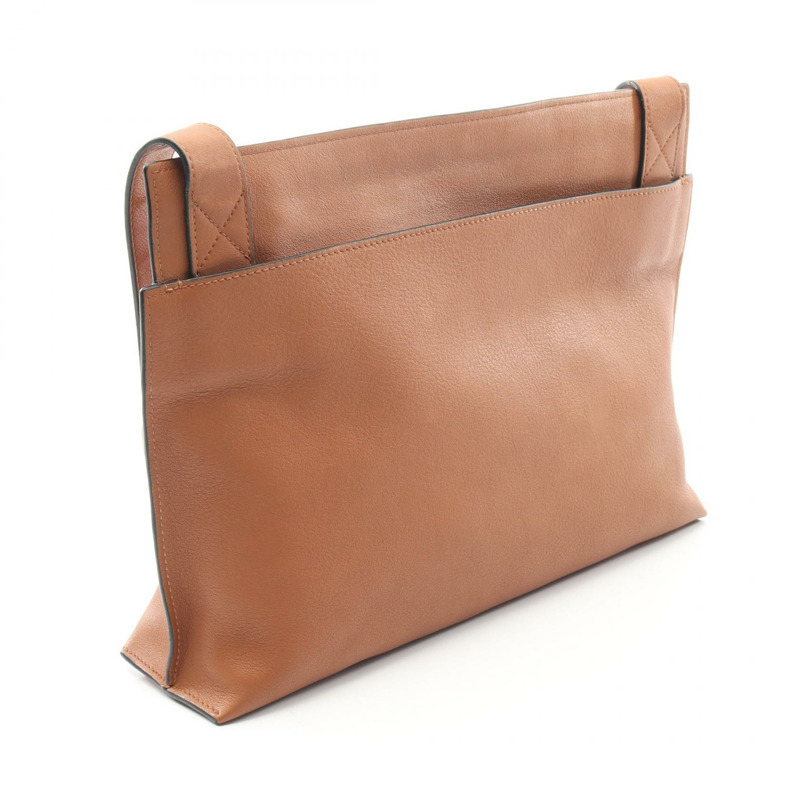 LOEWE T 字形斜背包,棕色皮革,男士二手-1