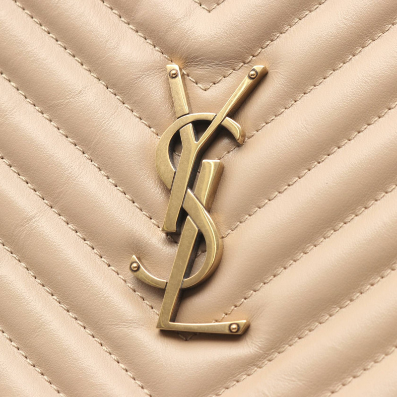 SAINT LAURENT PARIS LOU Monogram 相機肩包 761554 皮革 米色 二手-5