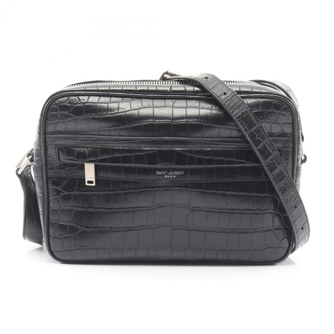 SAINT LAURENT PARIS 相機包 單肩斜背包 644276 皮革 黑色 二手