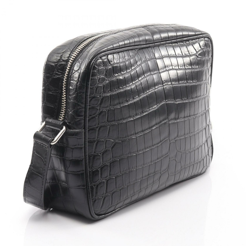 SAINT LAURENT PARIS 相機包 單肩斜背包 644276 皮革 黑色 二手-1