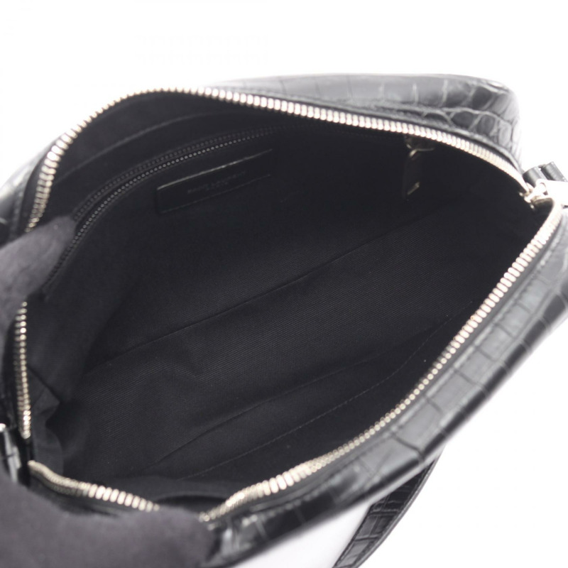 SAINT LAURENT PARIS 相機包 單肩斜背包 644276 皮革 黑色 二手-2