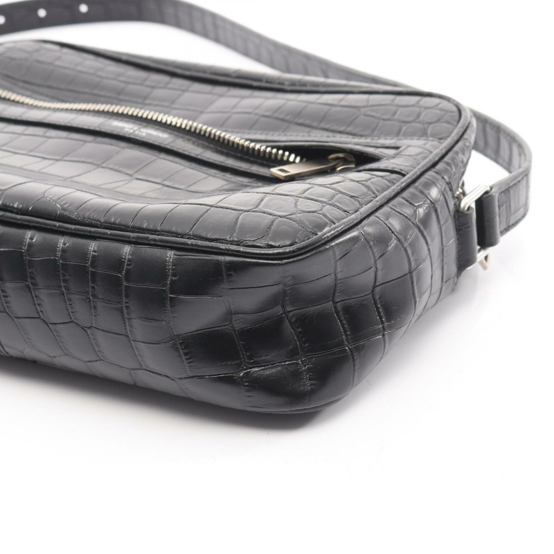 SAINT LAURENT PARIS 相機包 單肩斜背包 644276 皮革 黑色 二手-4