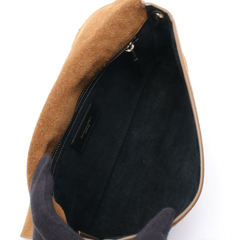 SAINT LAURENT PARIS Kate Studs Monogram 肩包 609809 棕色絨面革 二手-2