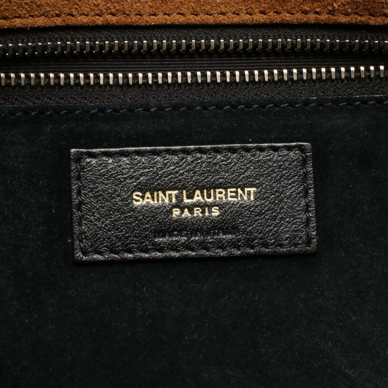 SAINT LAURENT PARIS Kate Studs Monogram 肩包 609809 棕色絨面革 二手-3