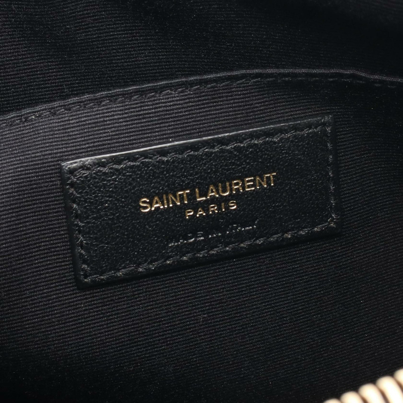 SAINT LAURENT PARIS LOU Monogram 肩背包 574494 黑色皮革 二手 女士-3