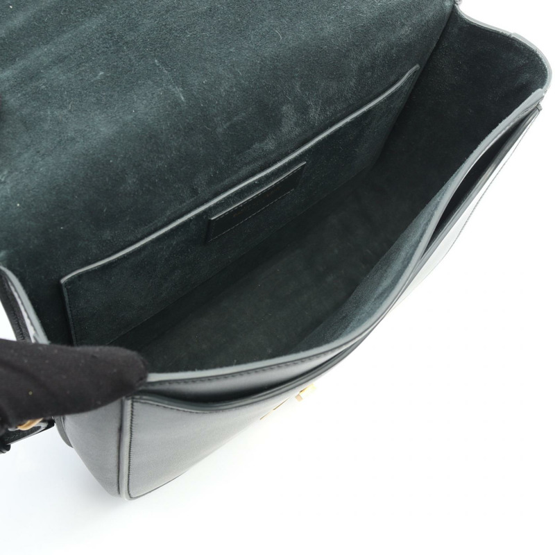 SAINT LAURENT PARIS Betty 斜背包單肩包 532985 皮革 綠色 二手 女士-2