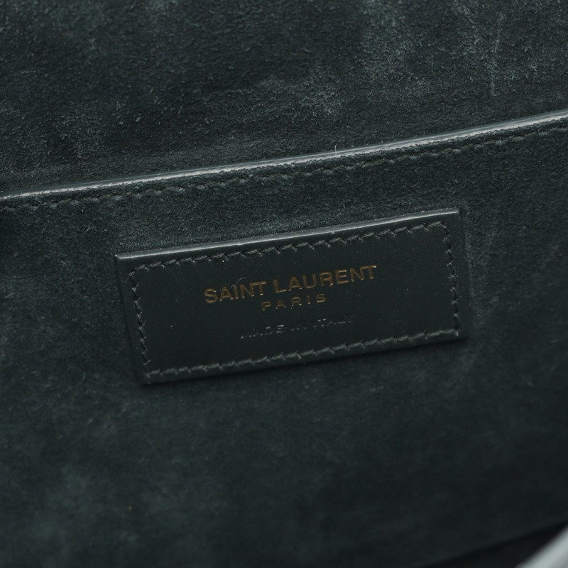 SAINT LAURENT PARIS Betty 斜背包單肩包 532985 皮革 綠色 二手 女士-3
