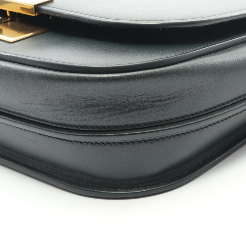 SAINT LAURENT PARIS Betty 斜背包單肩包 532985 皮革 綠色 二手 女士-8