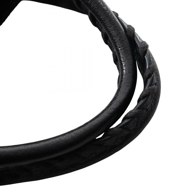 BALENCIAGA 經典金屬邊飾都會單肩手提包 390160 黑色皮革 二手-5