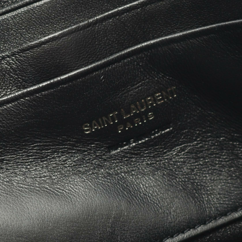 SAINT LAURENT PARIS LOU 斜背包單肩包 黑色皮革 二手 女士-3