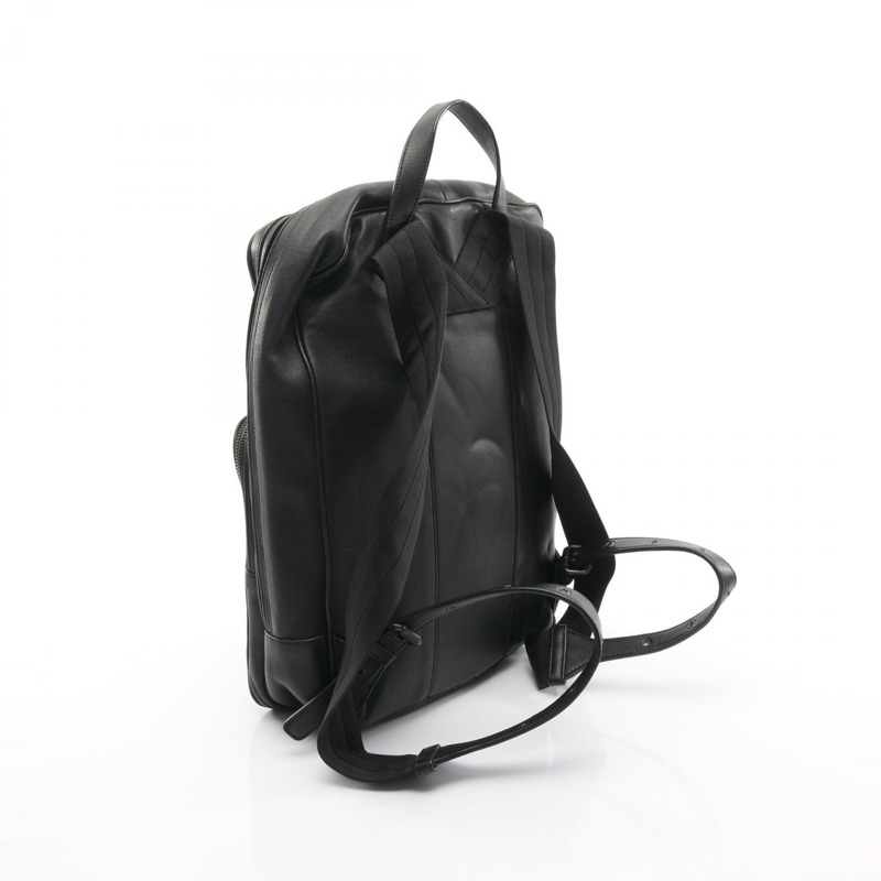 BOTTEGA VENETA Intrecciato 編織雙肩包，黑色真皮，男士二手-1