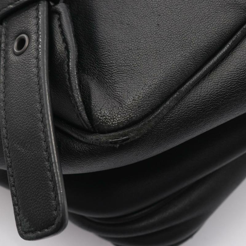 BOTTEGA VENETA Intrecciato 編織雙肩包，黑色真皮，男士二手-4