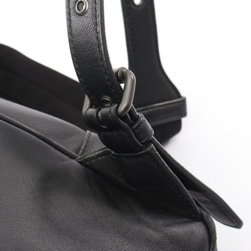 BOTTEGA VENETA Intrecciato 編織雙肩包，黑色真皮，男士二手-6