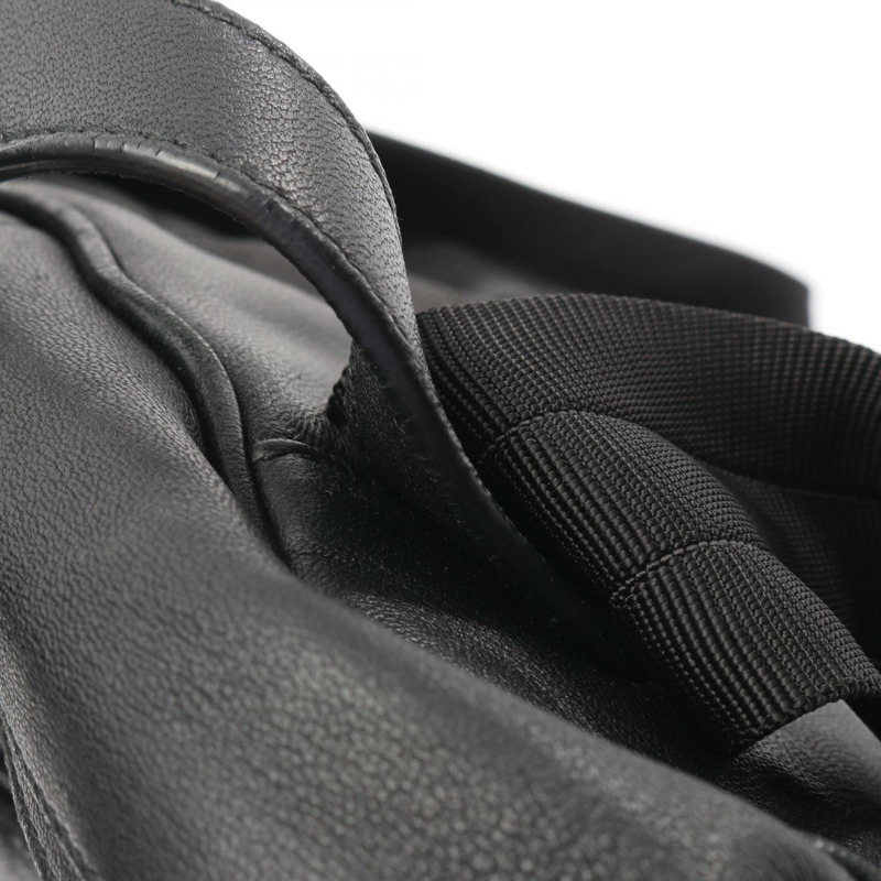 BOTTEGA VENETA Intrecciato 編織雙肩包，黑色真皮，男士二手-9